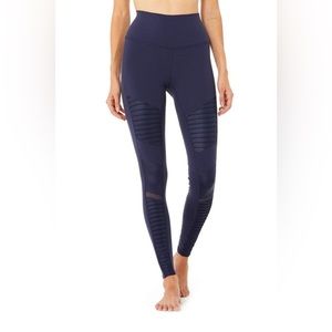 Navy Alo high waist Moto Leggings